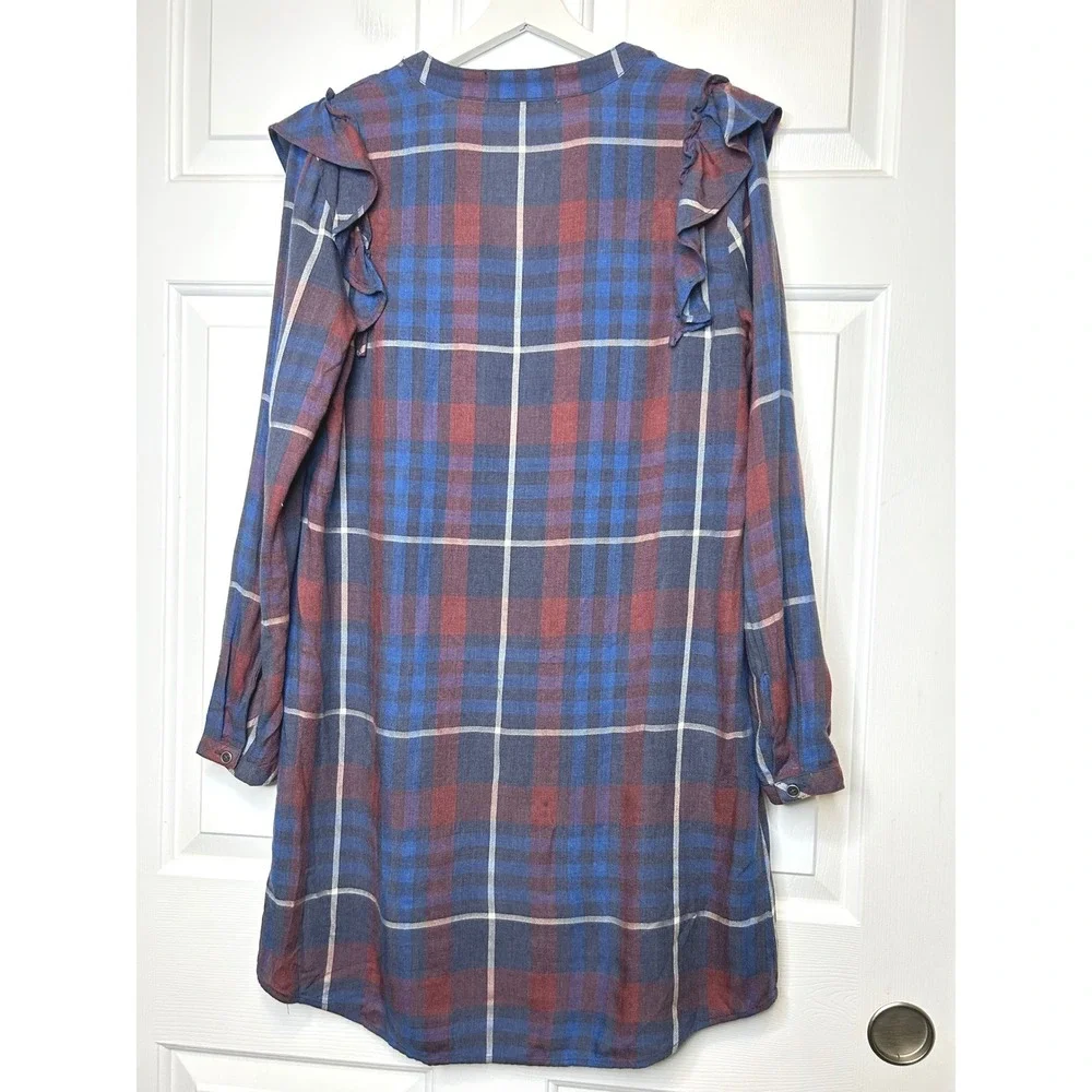 Cloth & Stone for Anthropologie Plaid Tunic‎ Dress Small